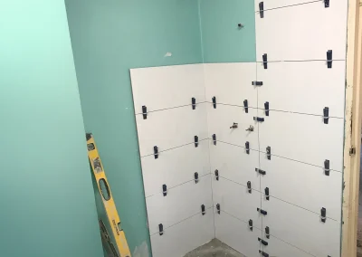 Bathroom renovation build stage in Burleigh Waters Gold Coast