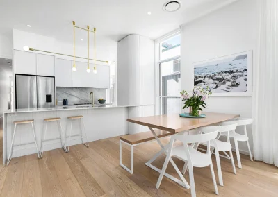 Renovated kitchen with new cabinetry and benchtops in Burleigh Heads