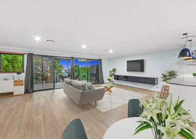 Modern renovated interior with fresh paint at Ridgeline Way Highland Park