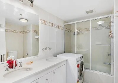 Worn apartment finishes and fittings before renovation at Royal Palm Resort Palm Beach