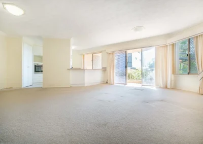 Original apartment interior before renovation at Gold Coast Highway Palm Beach