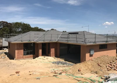Construction nearing completion during new home build in Coolangatta Gold Coast