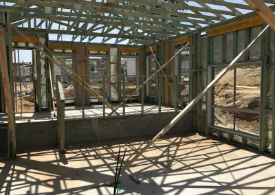 Structural framing during new home build in Coolangatta Gold Coast