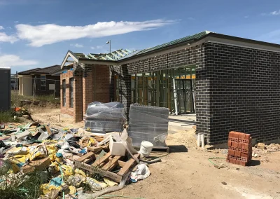 Building works advancing during new home build in Coolangatta Gold Coast