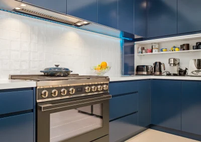 Finished kitchen renovation with sleek cabinetry and splashback in Currumbin