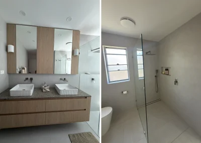 Completed renovation interior with modern finishes at Barracuda Avenue Palm Beach