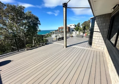 Newly built timber deck at a Currumbin home after renovation